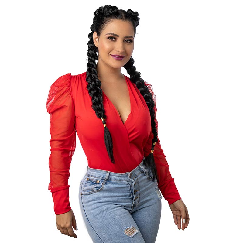 Trenza postiza 3D larga desmontable: para poner y quitar